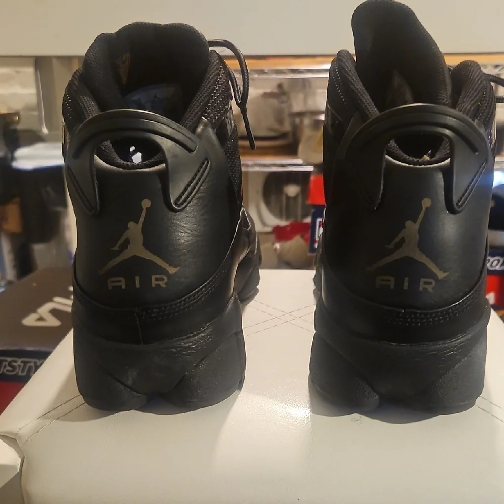 Jordan Black Athletic Shoes with Rugged Sole - Picture 3 of 13